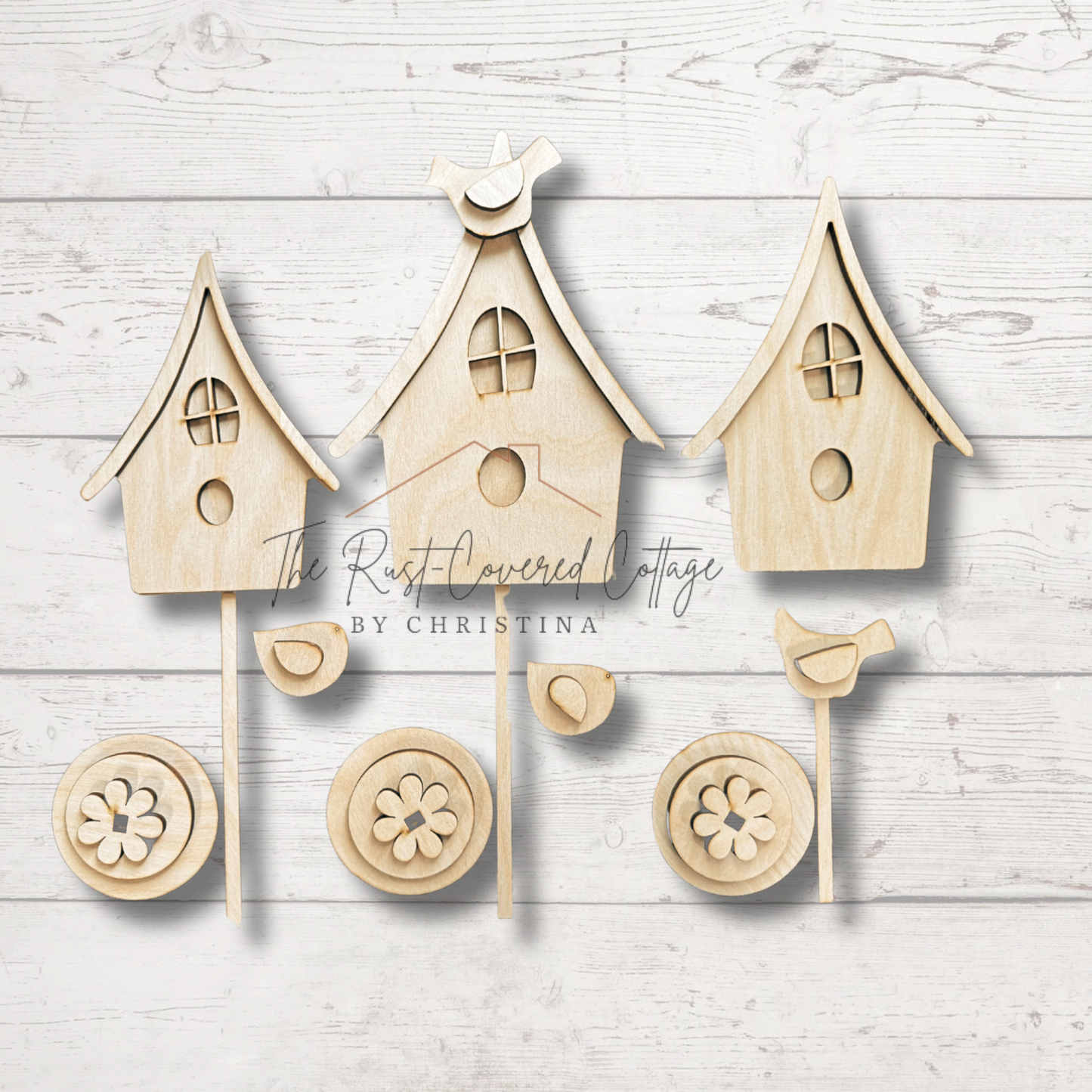 Birdhouse Shelf Sitters| DIY | Wood Kit