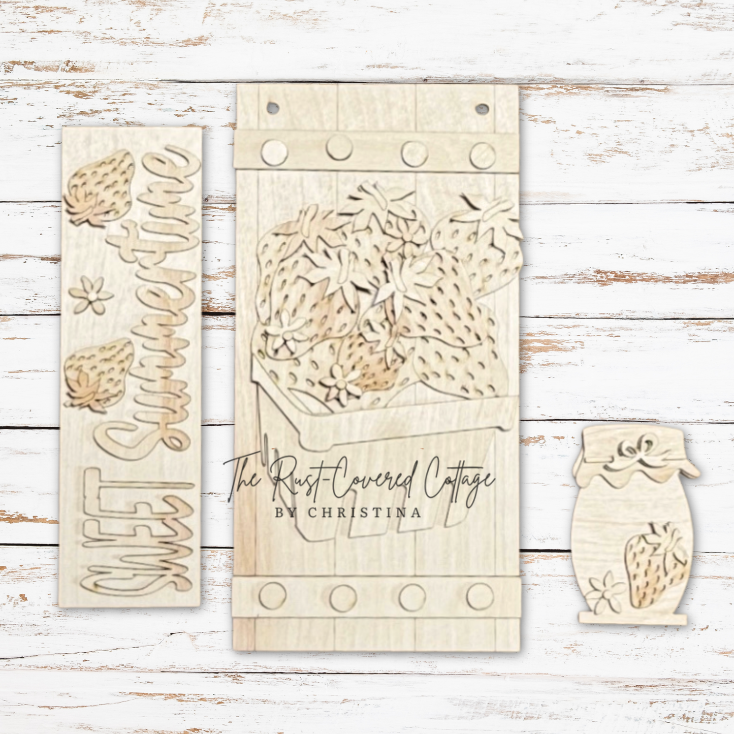 Strawberry Sign Post Insert