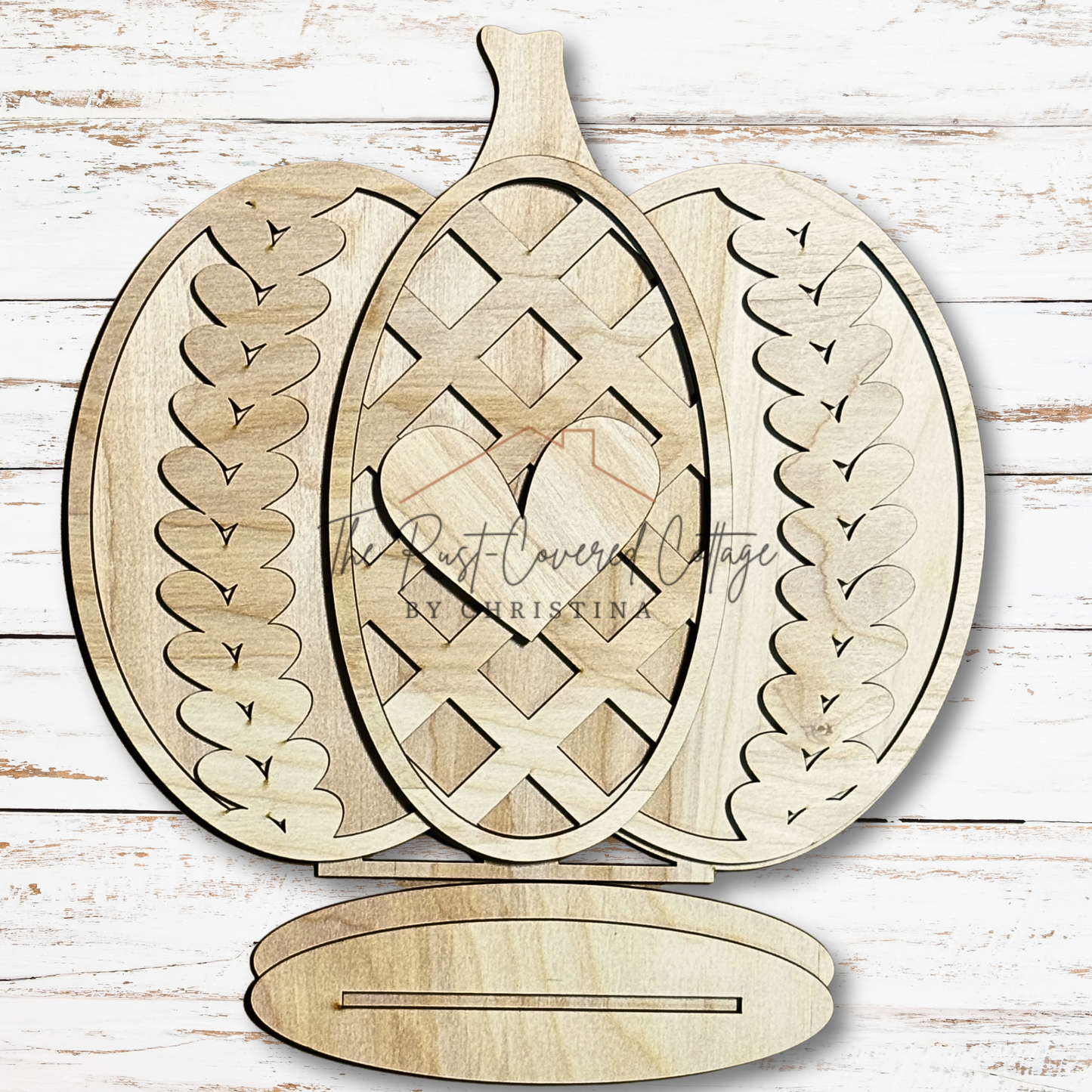 Sweater Pumpkin Shelf Sitters | Laser Cut 1/4" Birch | Unfinished Standing Pumpkins