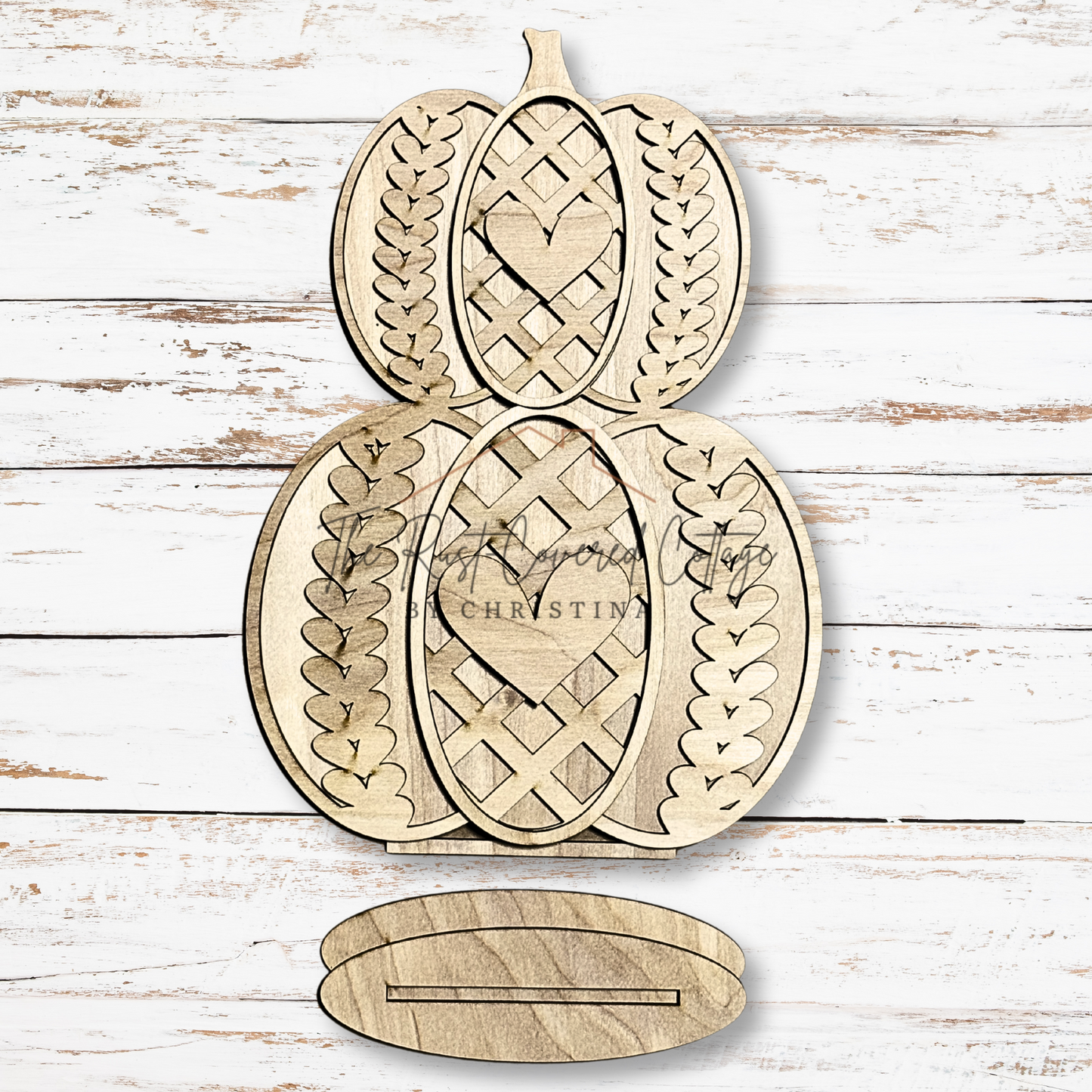 Sweater Pumpkin Shelf Sitters | Laser Cut 1/4" Birch | Unfinished Standing Pumpkins