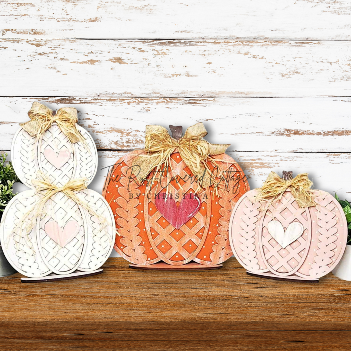 Sweater Pumpkin Shelf Sitters | Laser Cut 1/4" Birch | Unfinished Standing Pumpkins