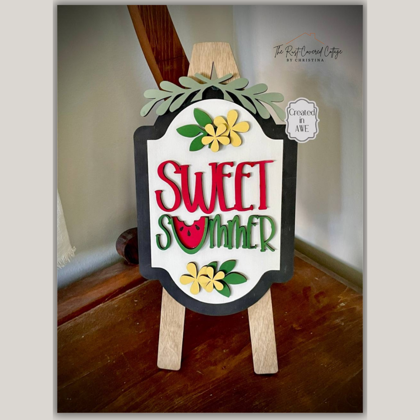 Summer Trio Easel Insert Set | Laser Cut DIY Wood Kit (Set of 3)