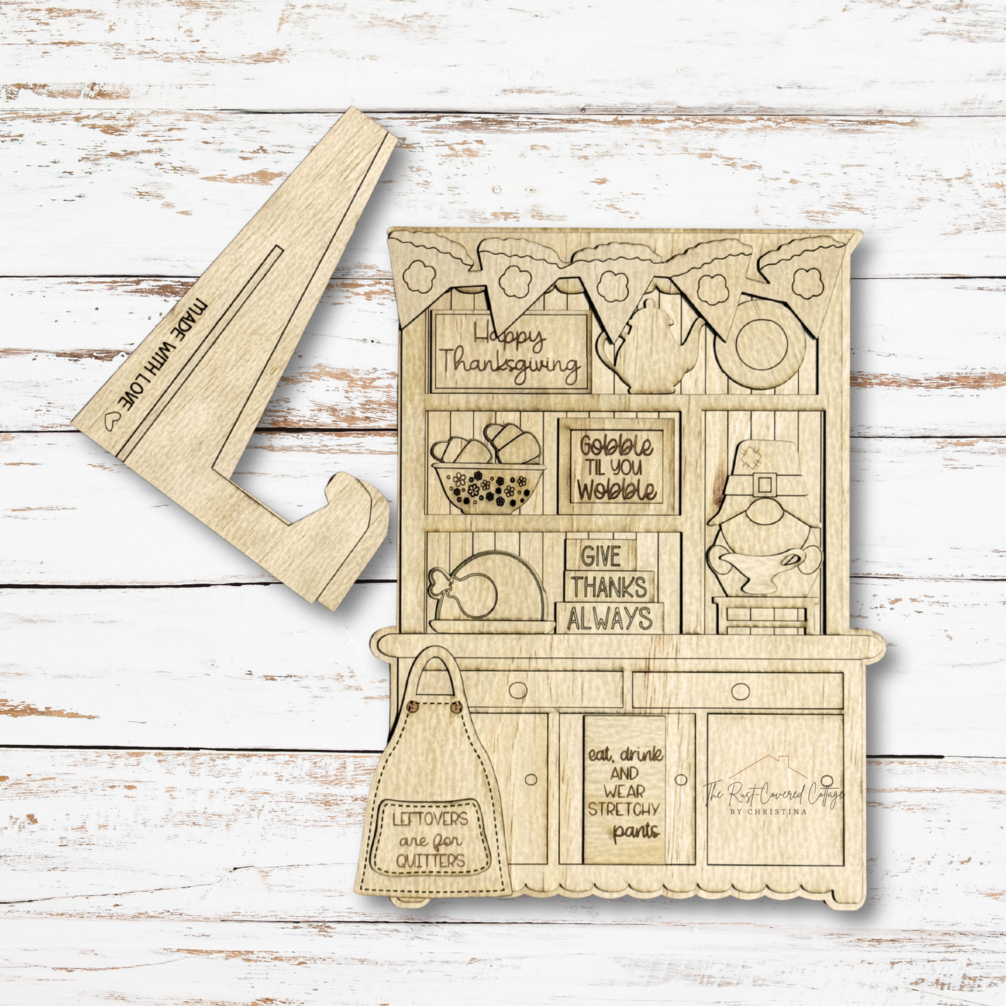 Thanksgiving Hutch | DIY Wood Kit | Cottage Hutch Series
