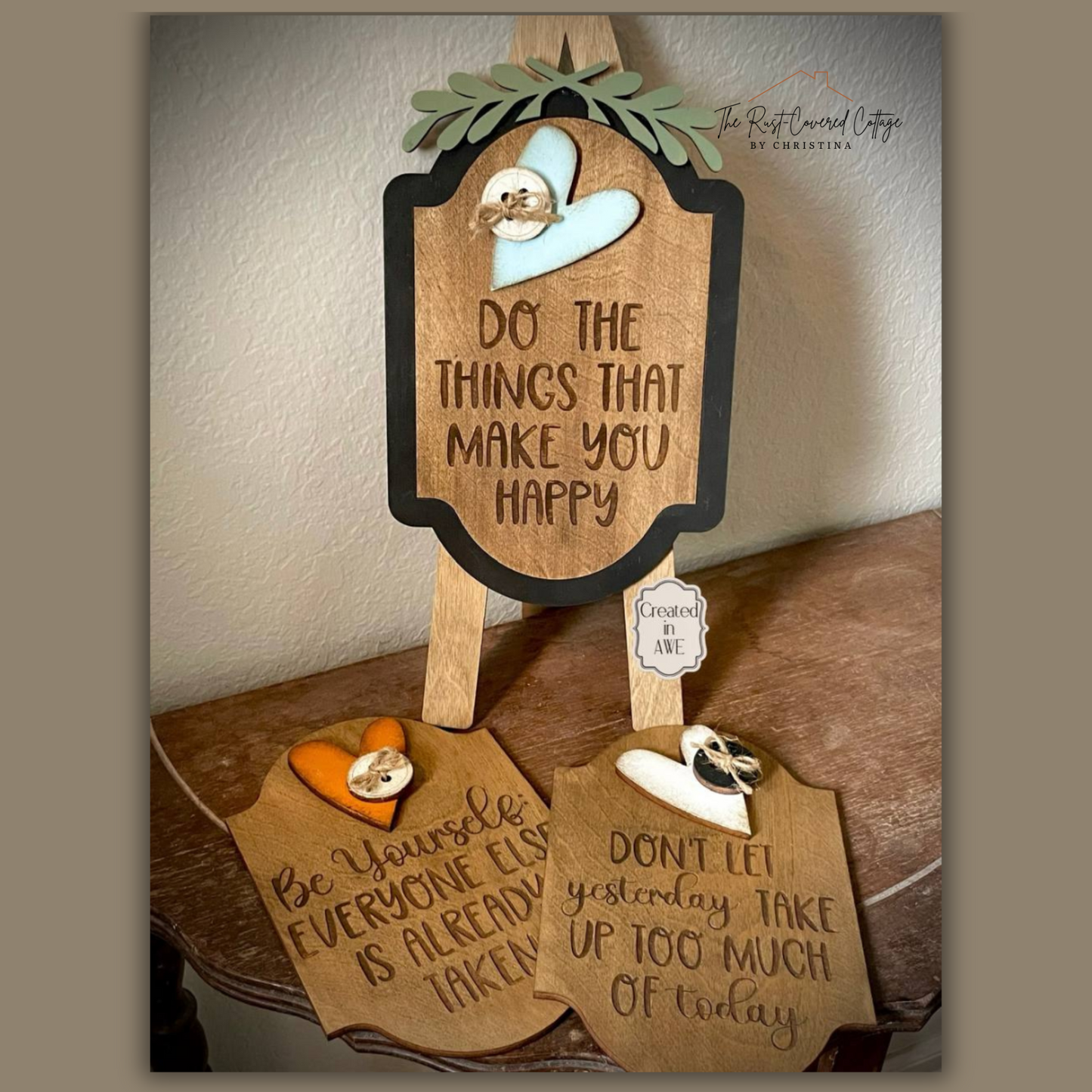 True to You Easel Insert Set | Inspirational Trio for Interchangeable Easel Display