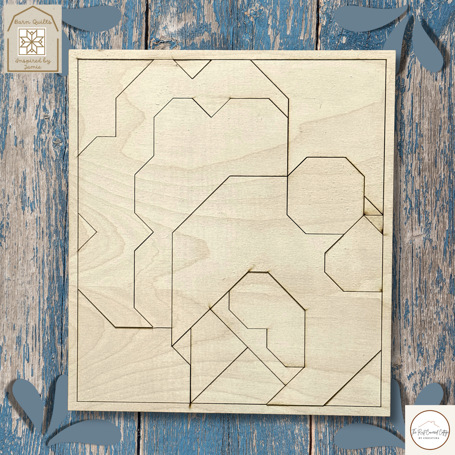 Turkey Quilt Block – Laser Cut Wood Kit, 12" x 10.5" | 1/4" Birch