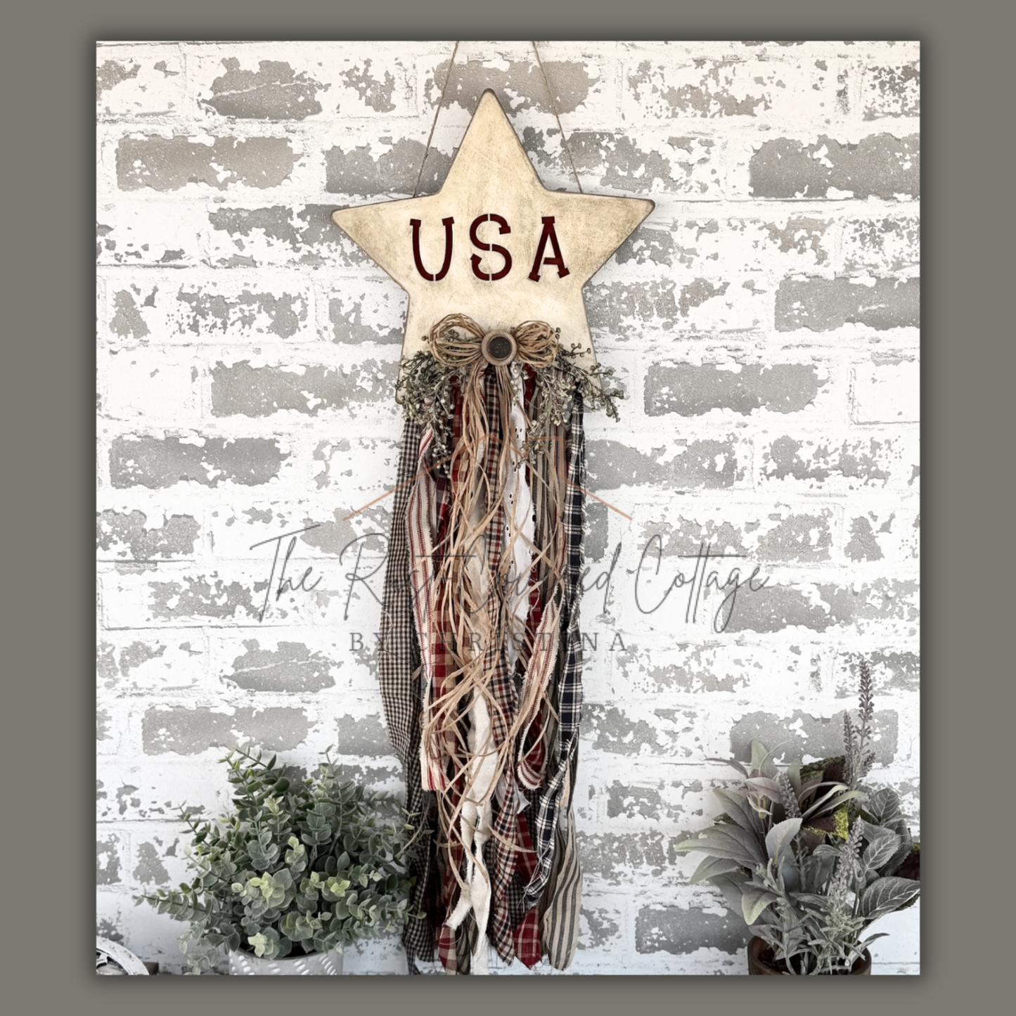 USA Star Rag Hanger – Laser Cut 1/4" Birch DIY Kit, 10" x 10.5