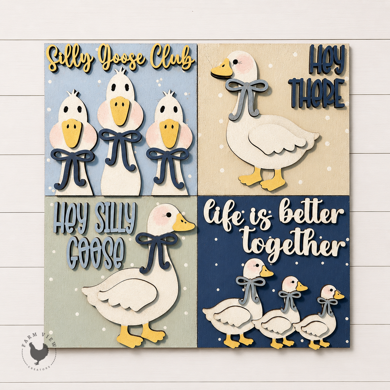 Silly Goose Club Mini Sign Set