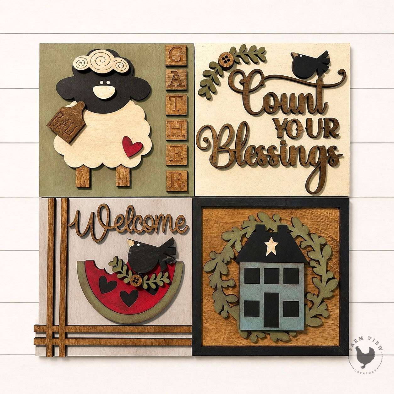 Count Your Blessings Mini Sign Set