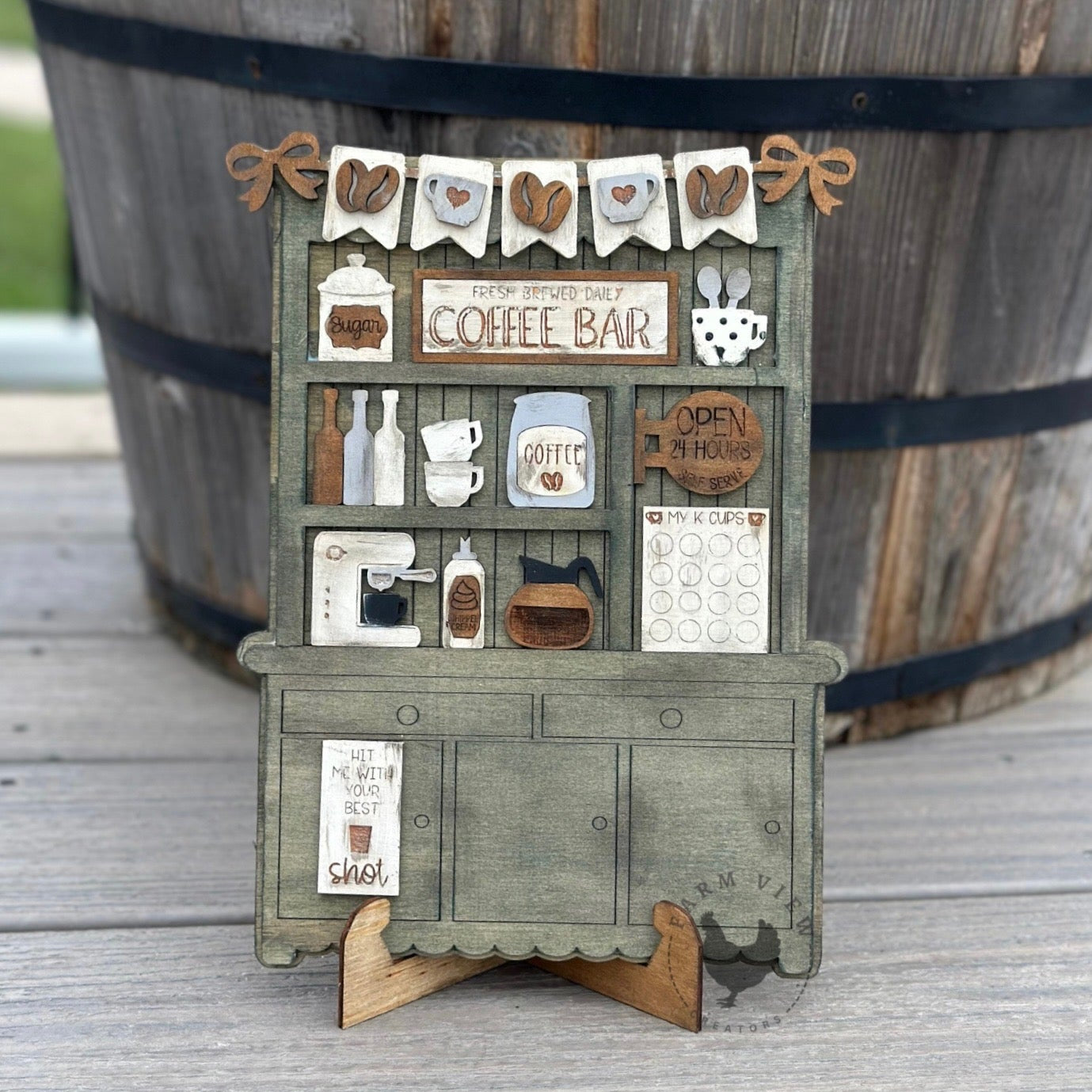 Coffee Bar Hutch | Cottage Hutch Series