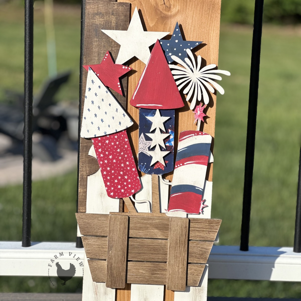 Red, White & Blue Porch Leaner Insert