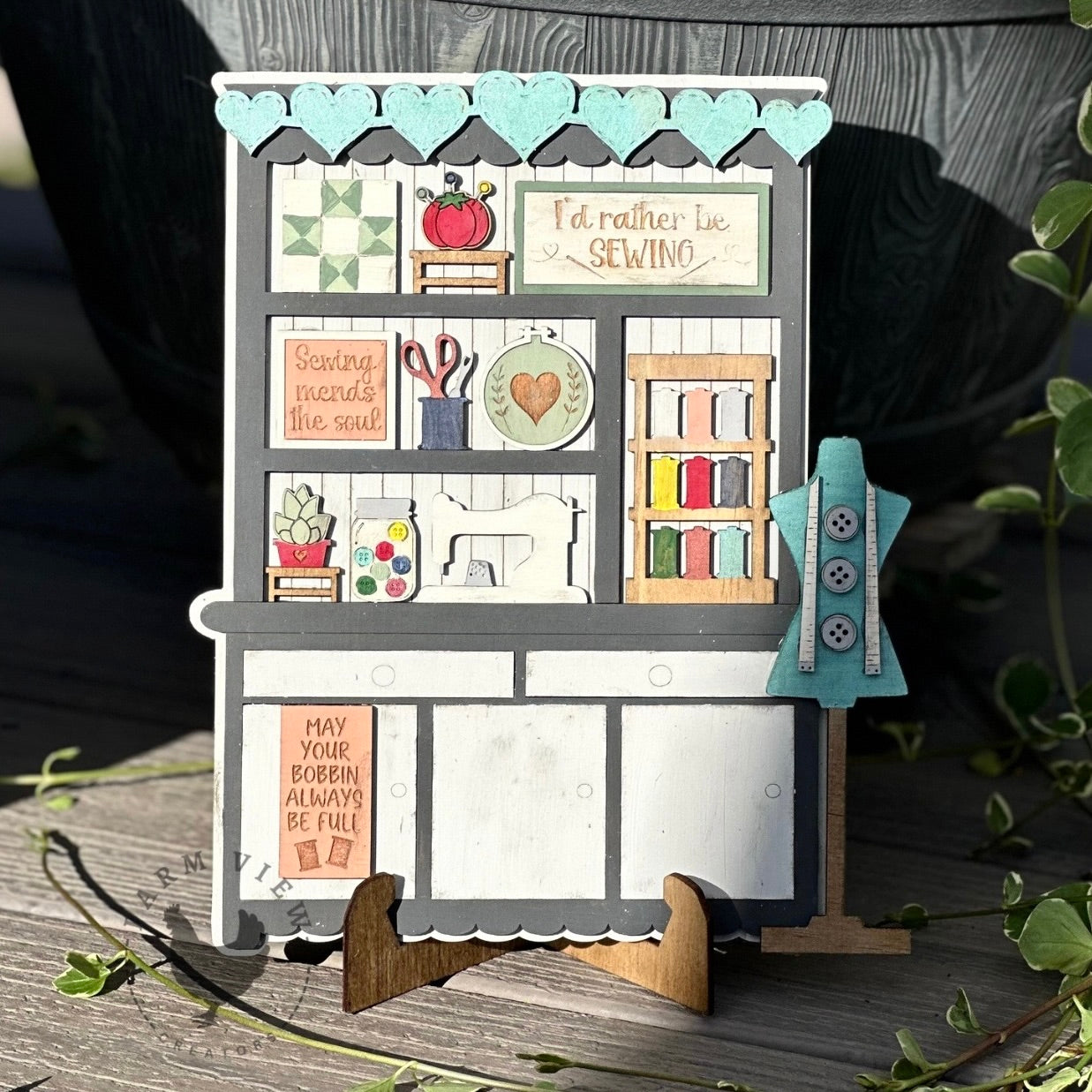 I'd Rather Be Sewing Hutch | Cottage Hutch Series