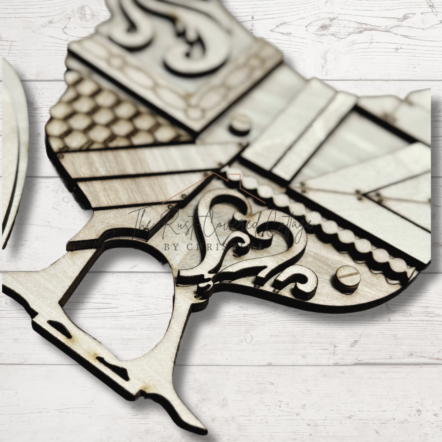 Vintage Rustic Chicken – DIY Laser Cut Wood Kit