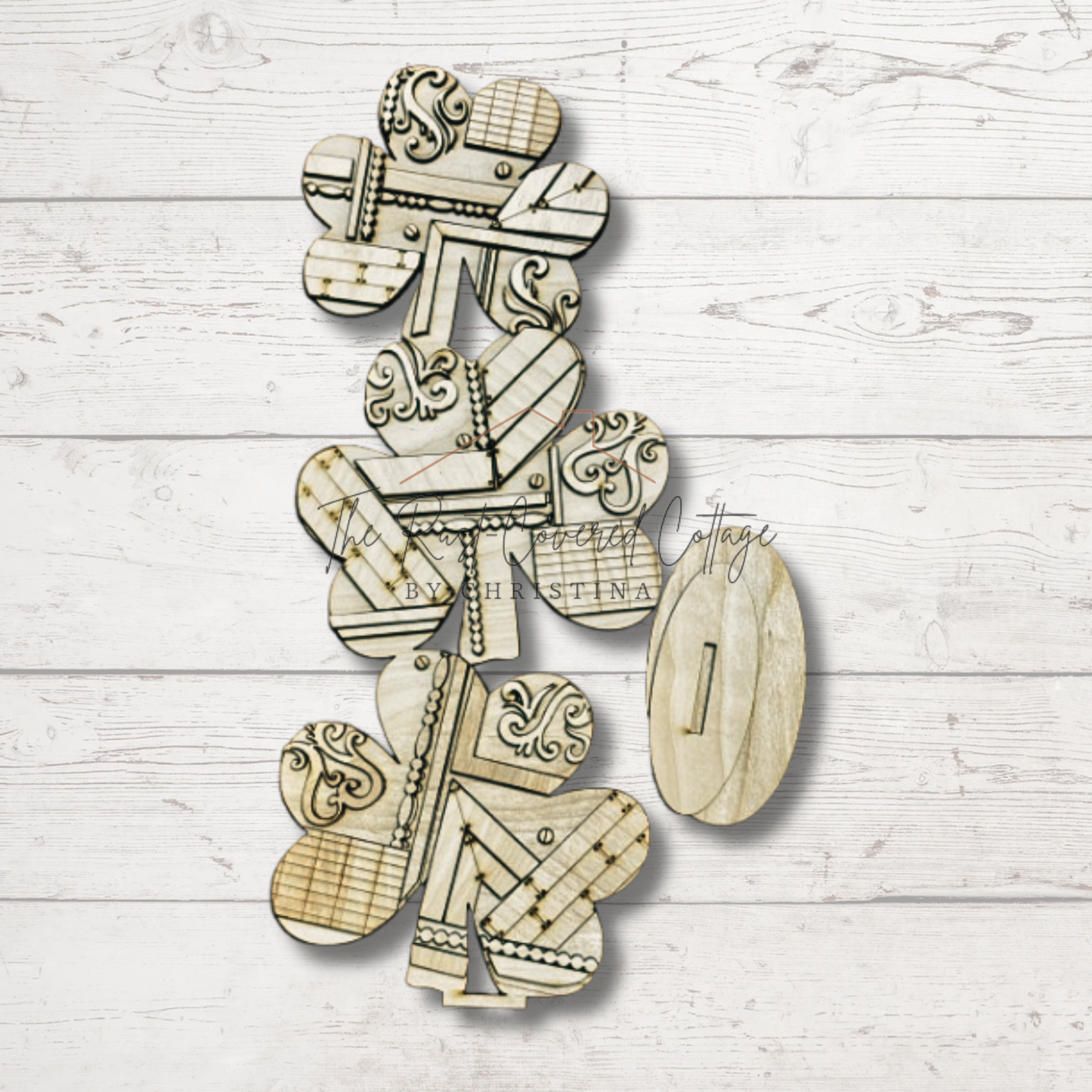 Stacked Shamrock | DIY Laser-Cut Wood Kit