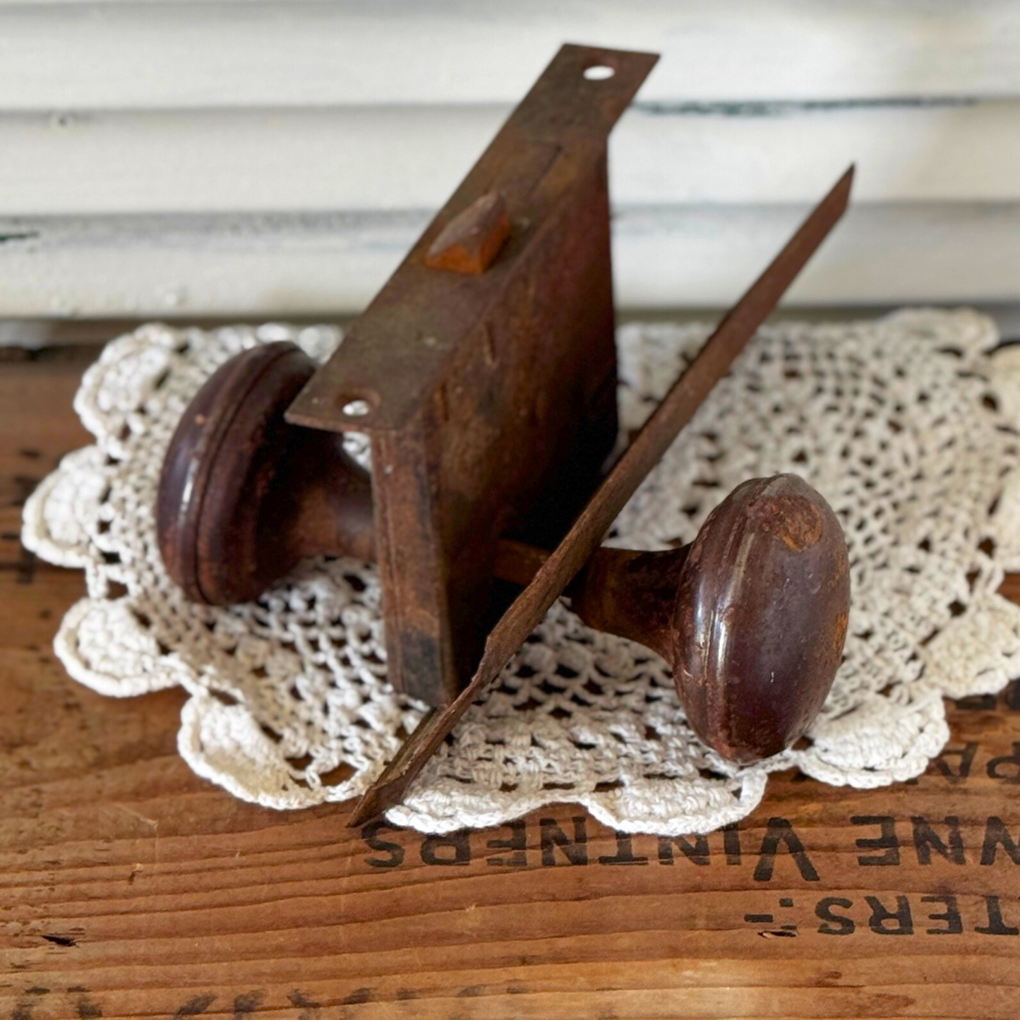 Vintage Rusty Door Latch Hardware