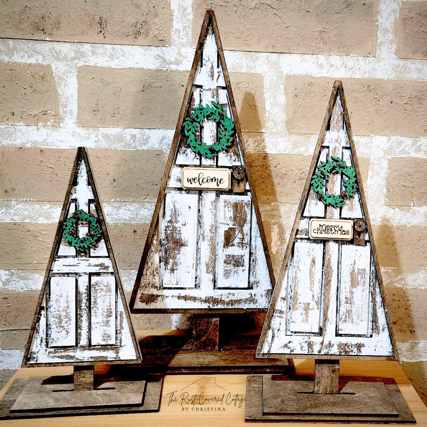 Door Trees DIY Wood Kit | Rustic Christmas Decor Set of 3