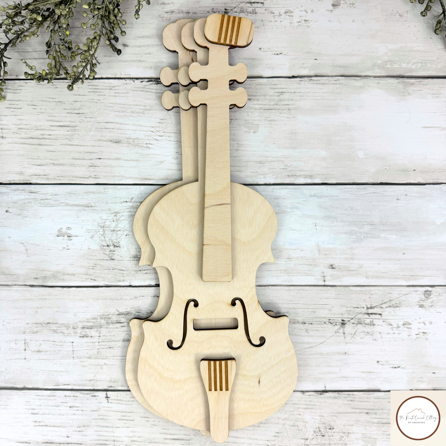 DIY Wood Violin Kit | Laser Cut Birch | Rustic Farmhouse Decor