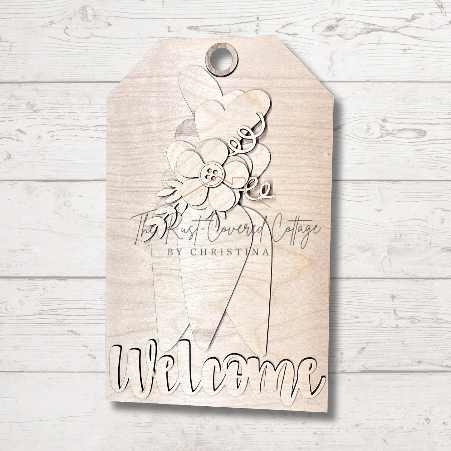 Welcome Door Tag with Carrots | DIY | Laser Wood Kit