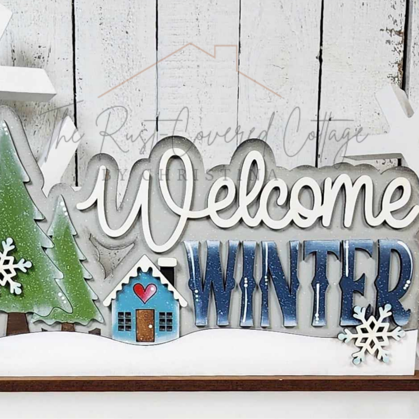 Welcome Winter Shelf Sitter – Cozy Winter Decor DIY Kit