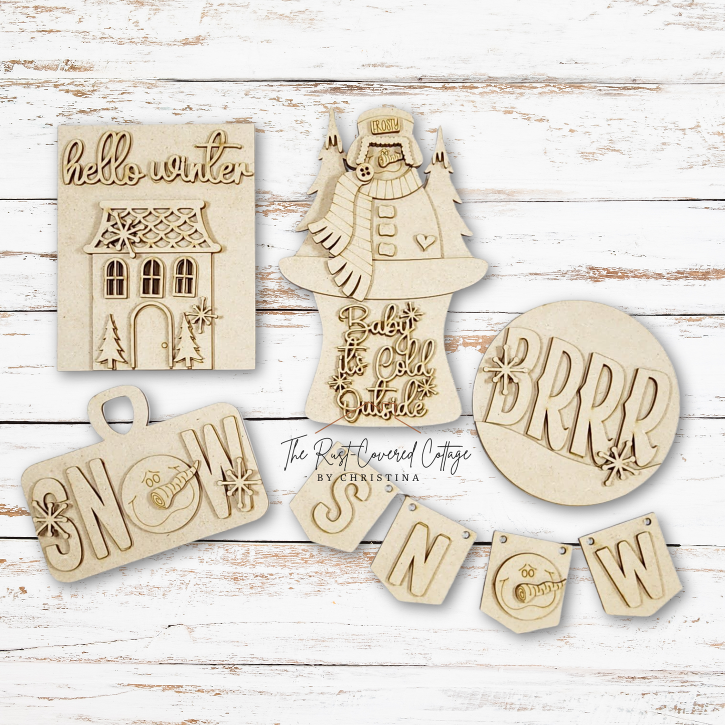 Winter Snowman Decor Set | DIY Wood Kit