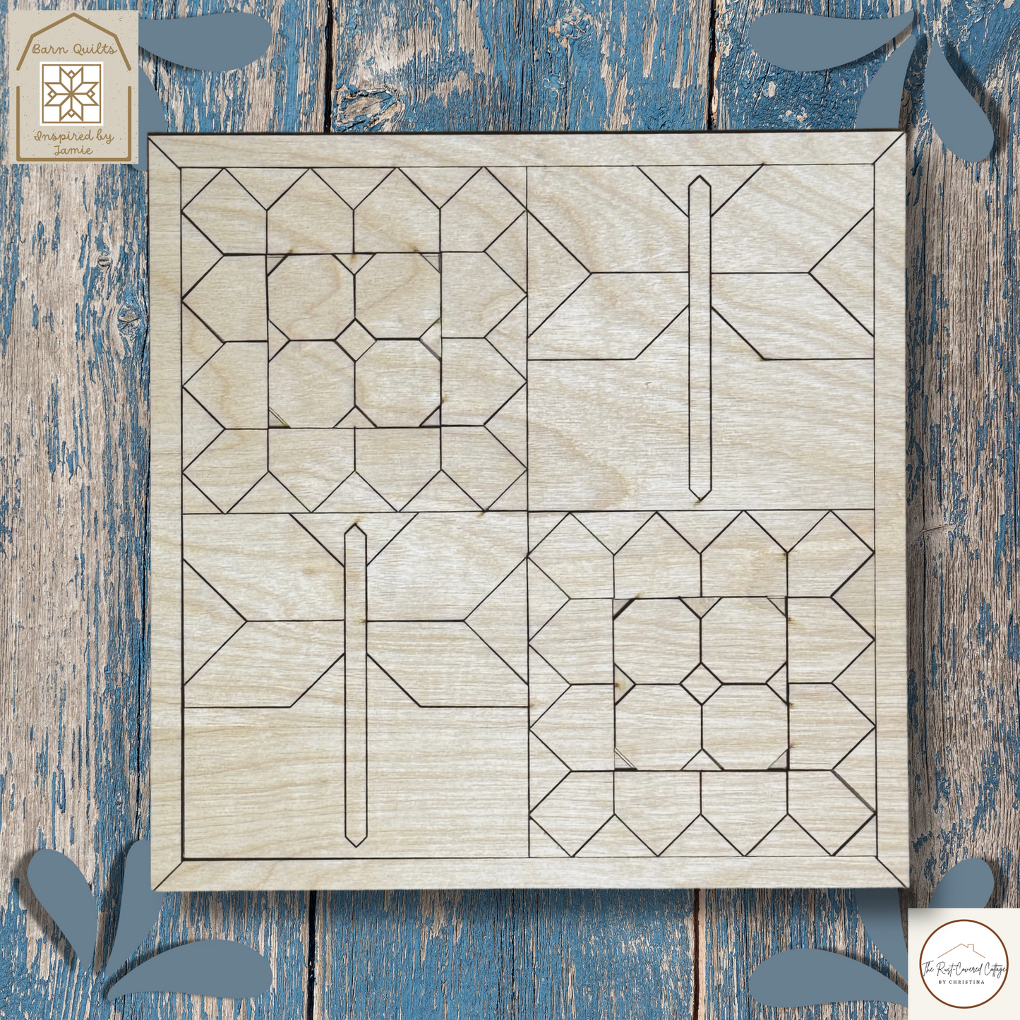 Zinnias and Dragonflies Quilt Block | Barn Quilts Inspired by Jamie
