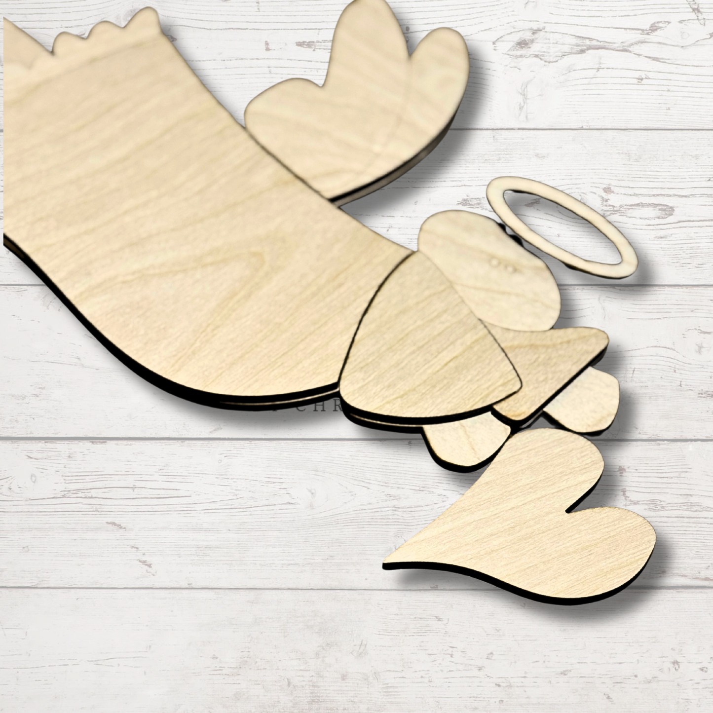 Prim Flying Angel - DIY Wooden Decor Kit