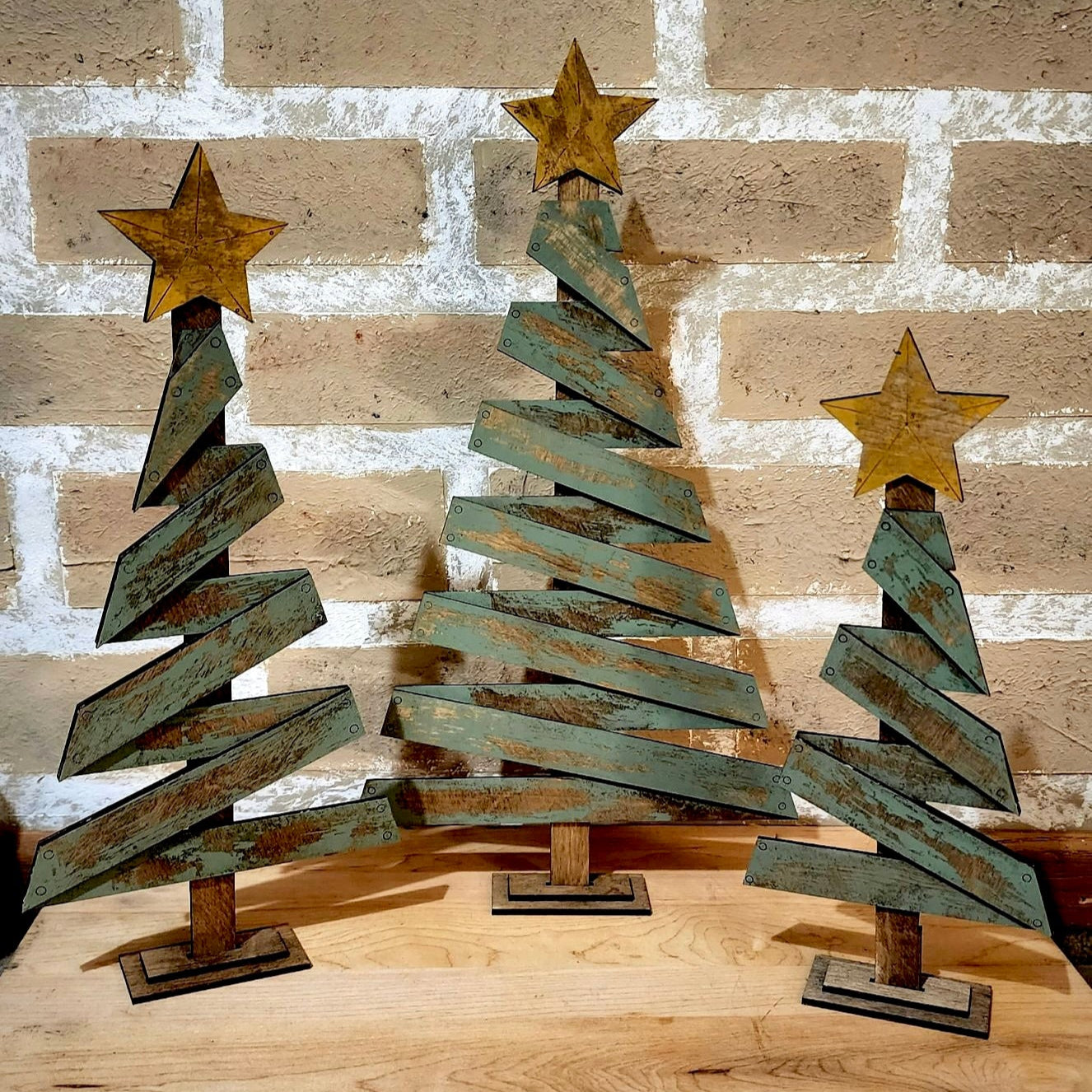 Wooden Pallet Trees DIY Kit | Set of 3 | Rustic Christmas Décor