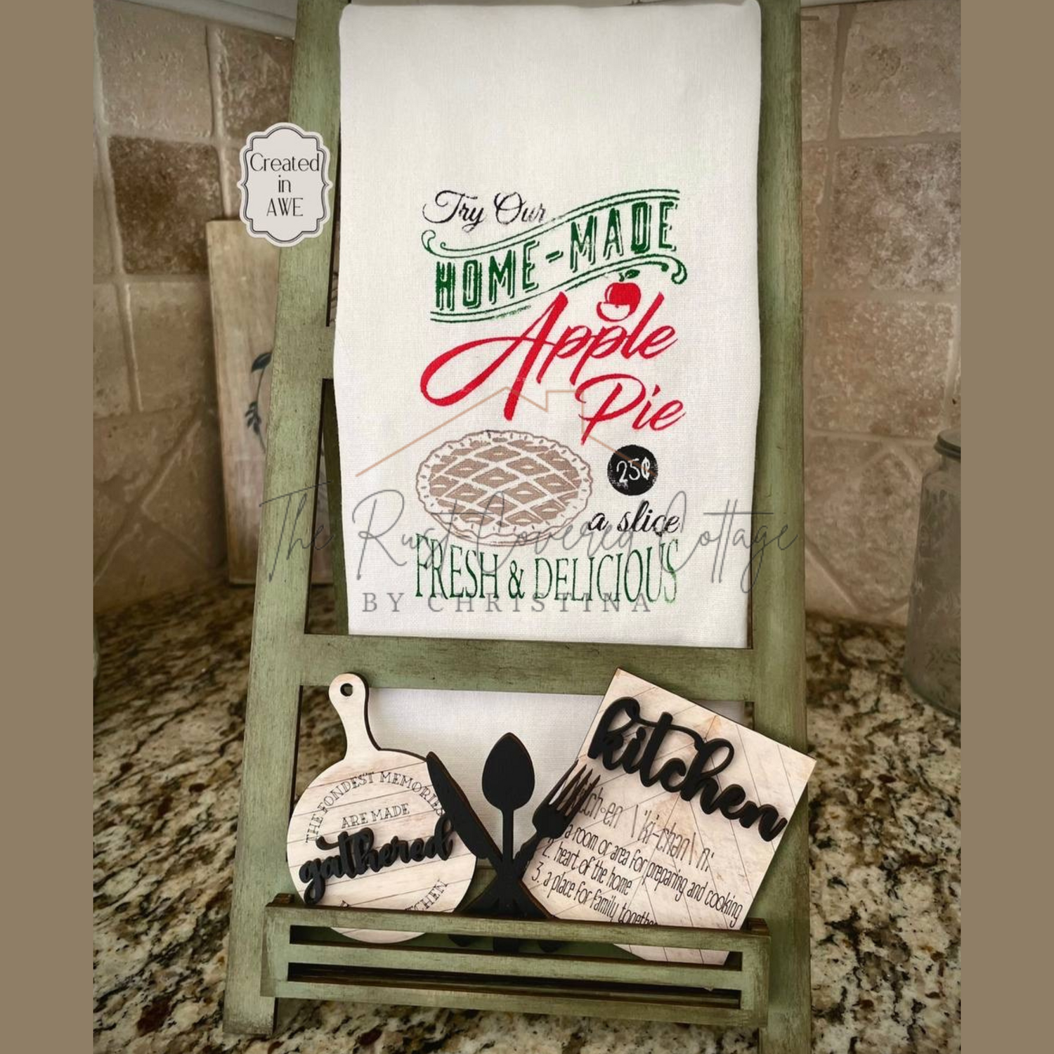 Tea Towel Holder + Inserts