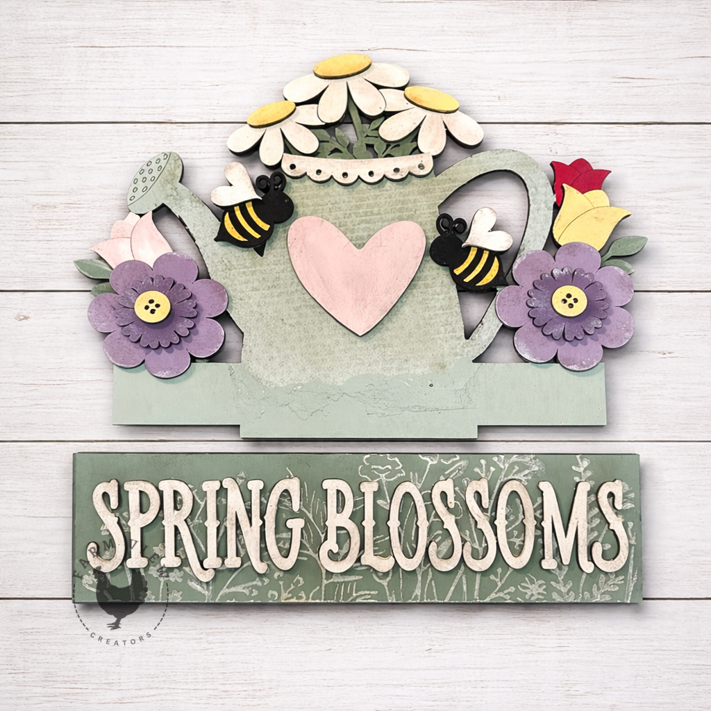 Spring Blossoms Insert – Interchangeable Window Box – DIY Wood Kit