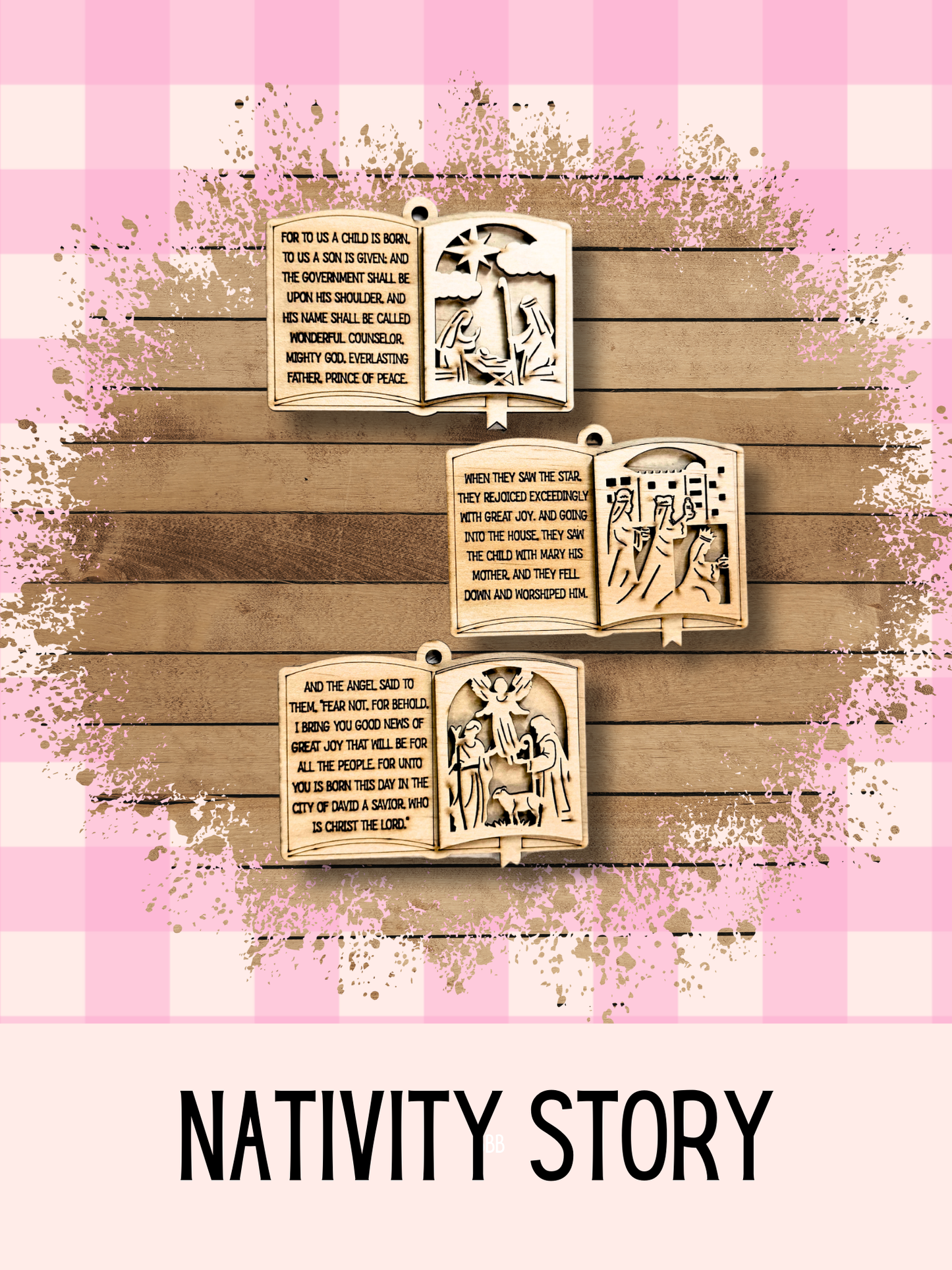 Nativity Story| DIY Laser Cut Ornament Set