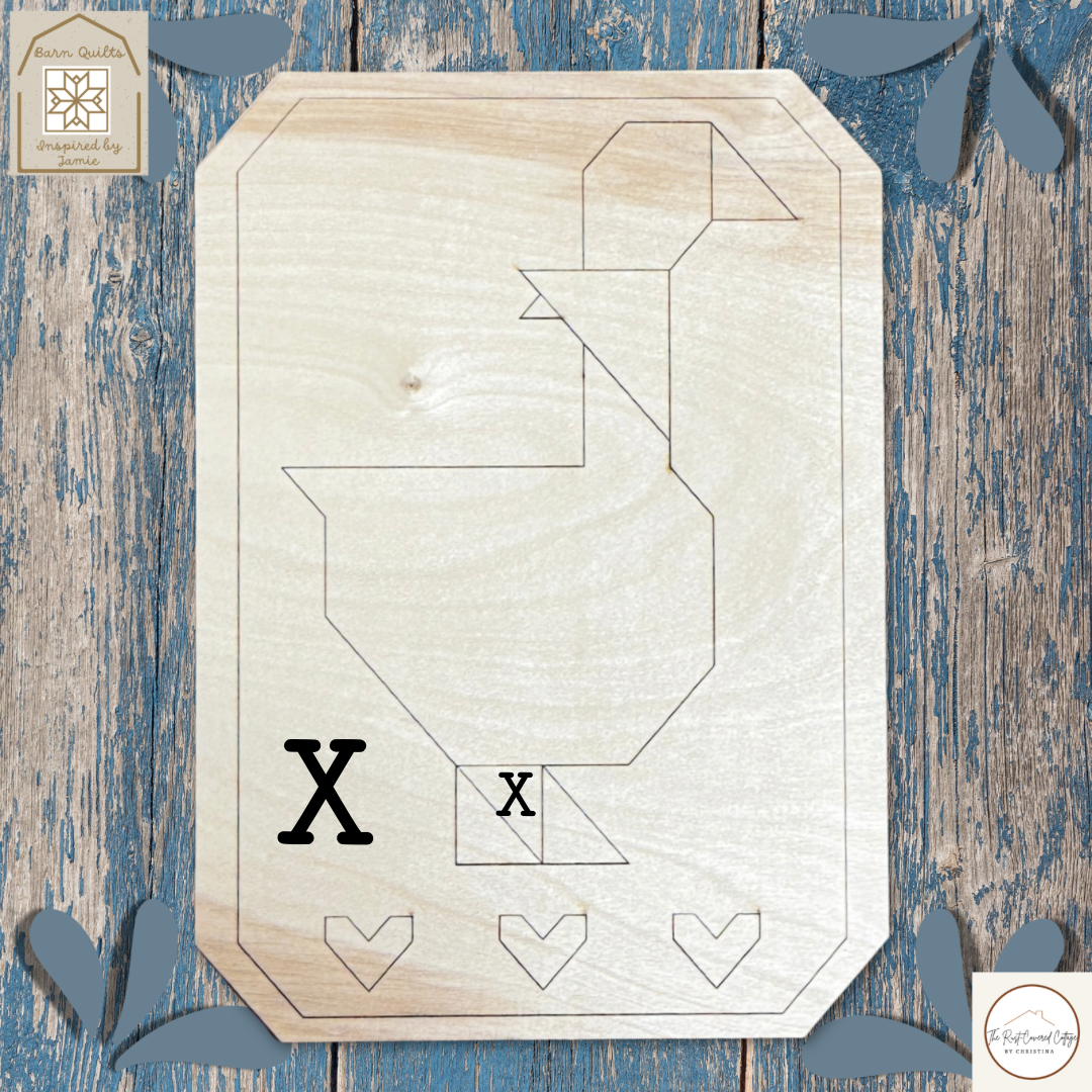 Lucy Goose Quilt Block- Barn Quilt DIY Wood Kit