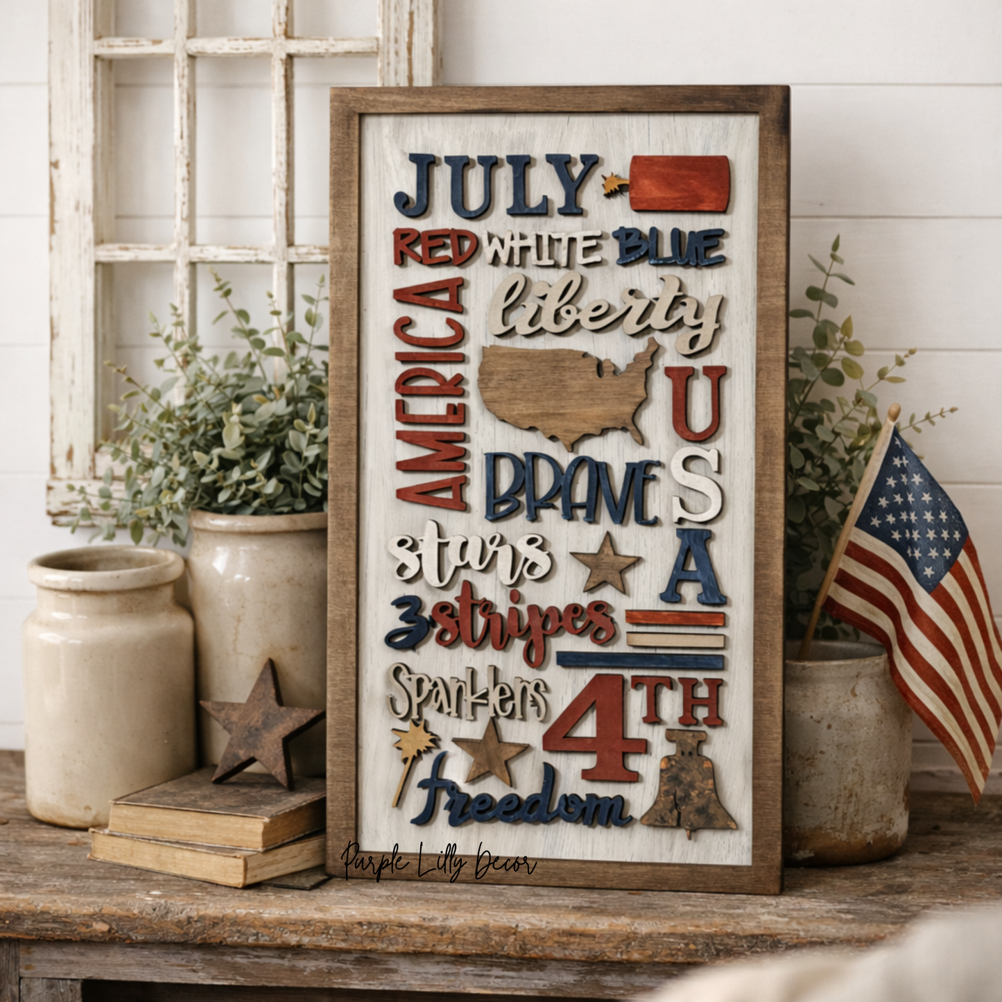 4th of July Word Collage