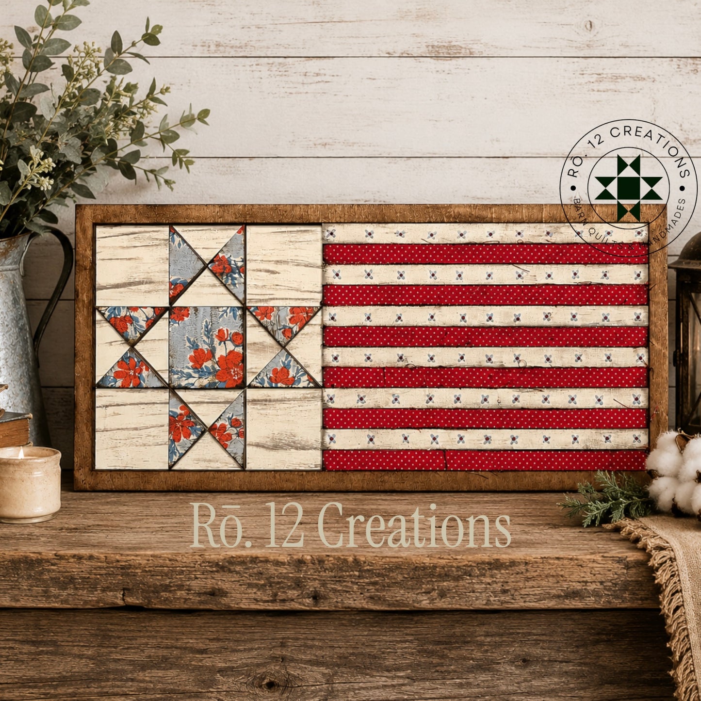 Ohio Stars & Stripes Quilt Block- Barn Quilt DIY Wood Kit