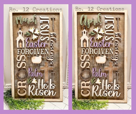 He Is Risen Collage | Easter | Wood Kit