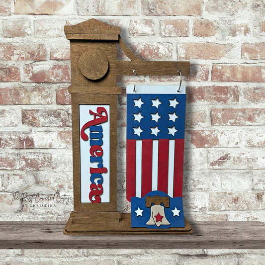 4th of July Interchangeable Sign - Unfinished DIY Wood Kit