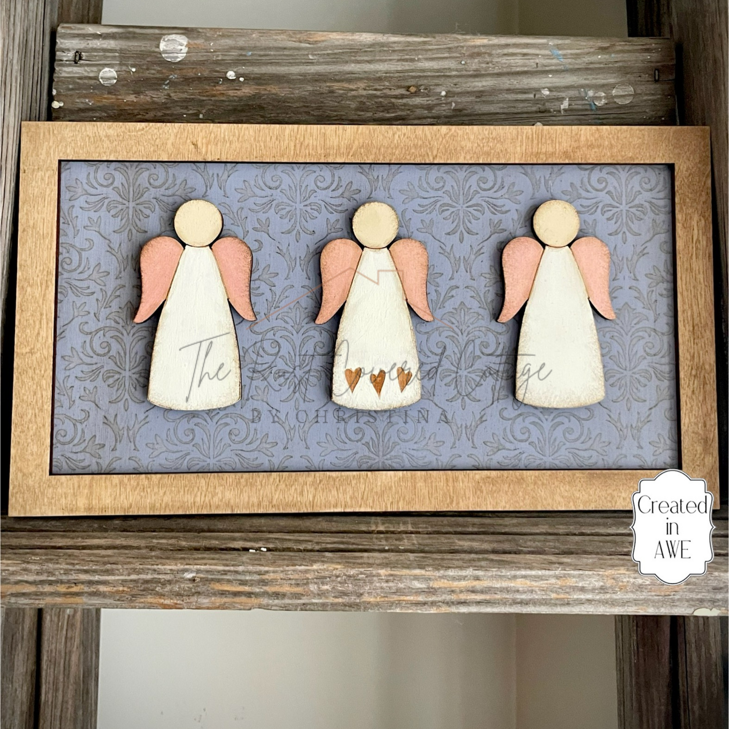 Angels Among Us - Unfinished DIY Wood Kit (11" x 6")