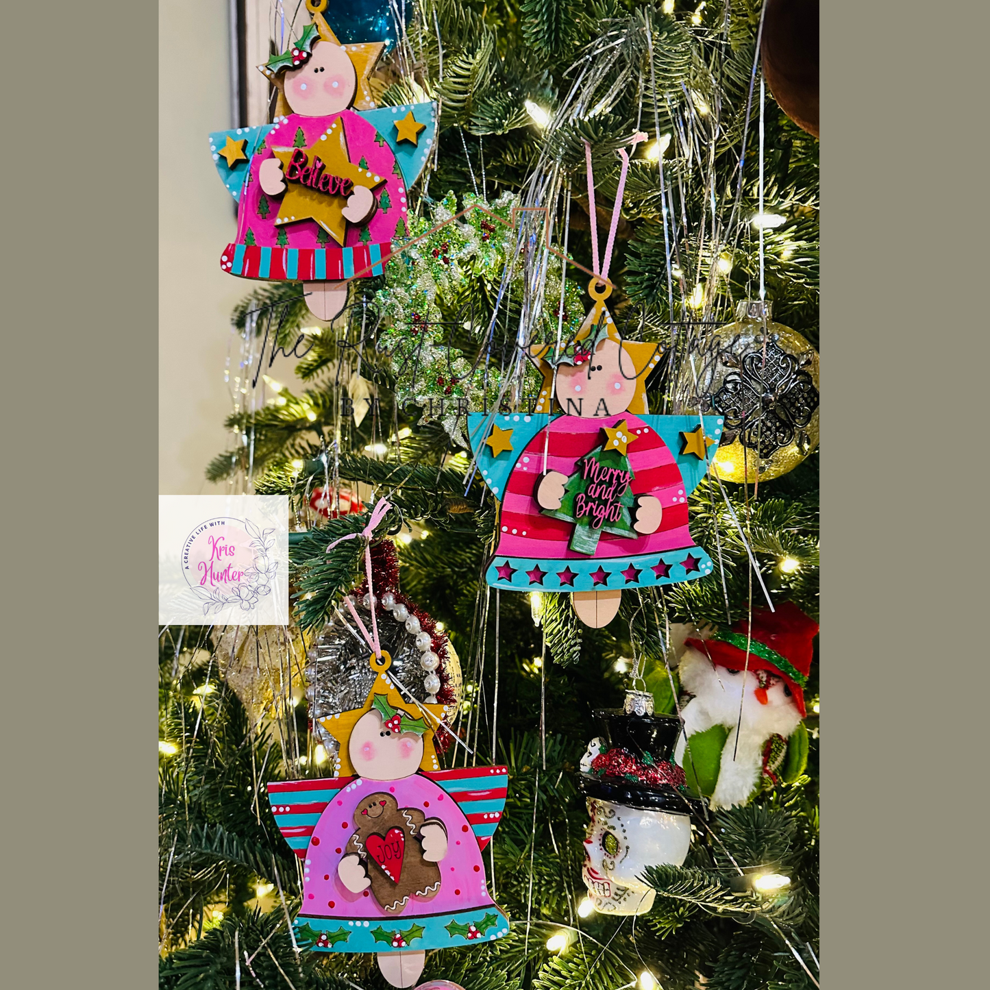 Angels of Christmas - Set of 3 Wood Ornaments | DIY Kit