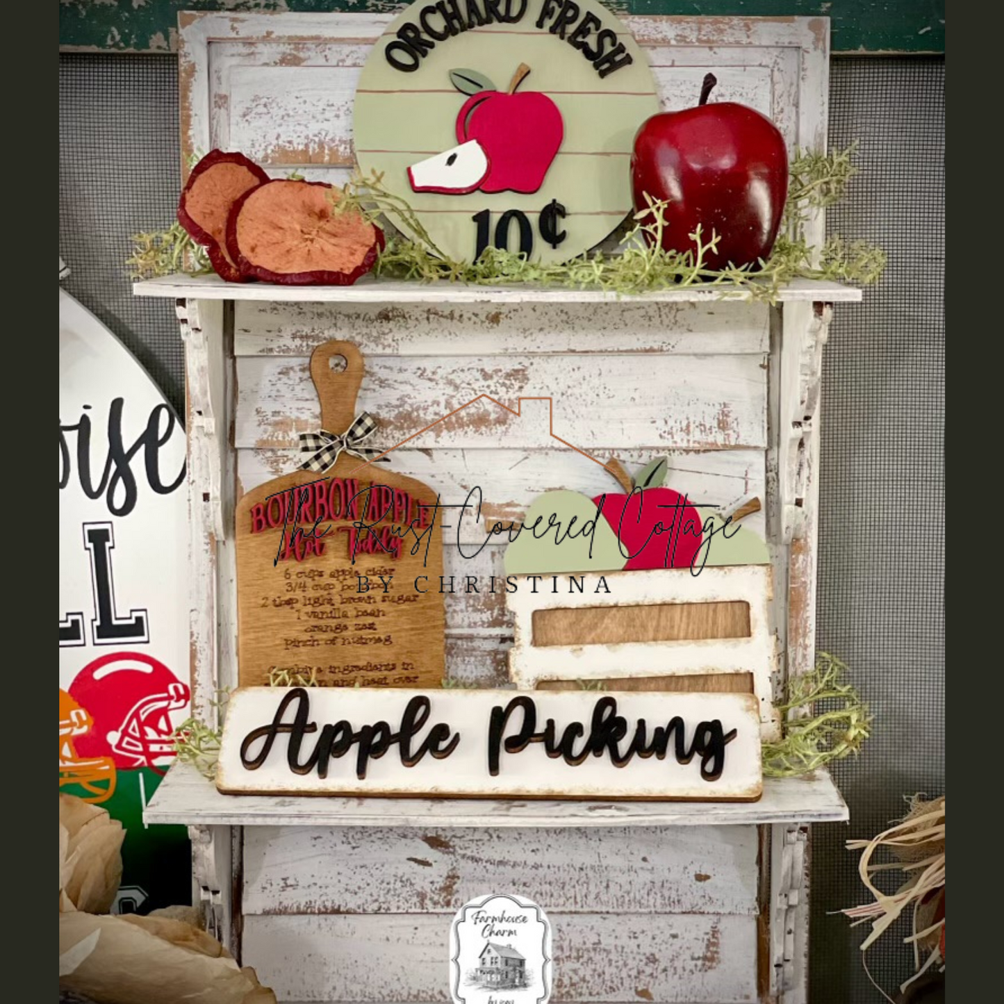 Apple Picking Tray Set| DIY Laser Cut Wood Kit| Farmhouse Fall Decor