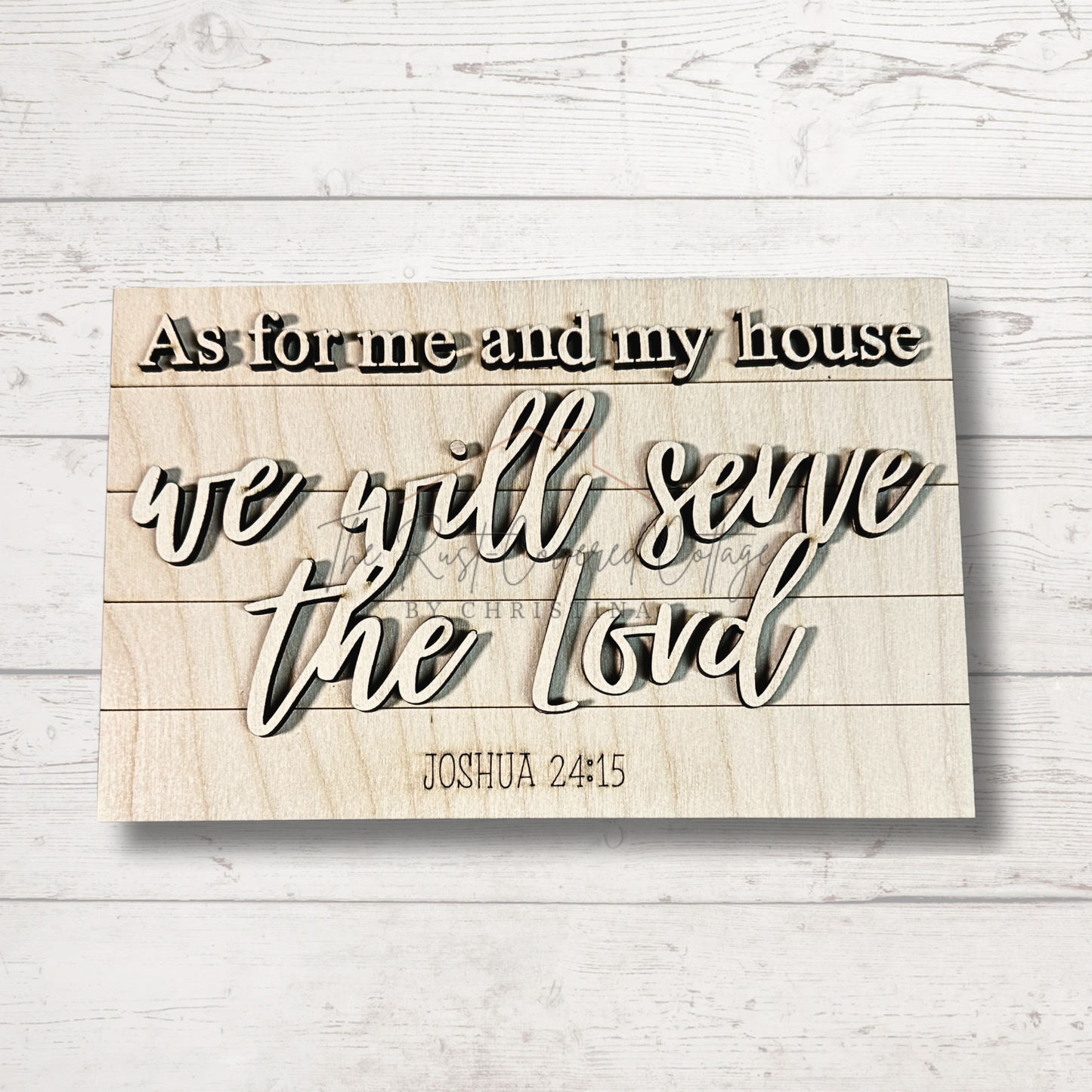 "As For Me and My House" Farmhouse Frame Insert – DIY Laser Cut Kit