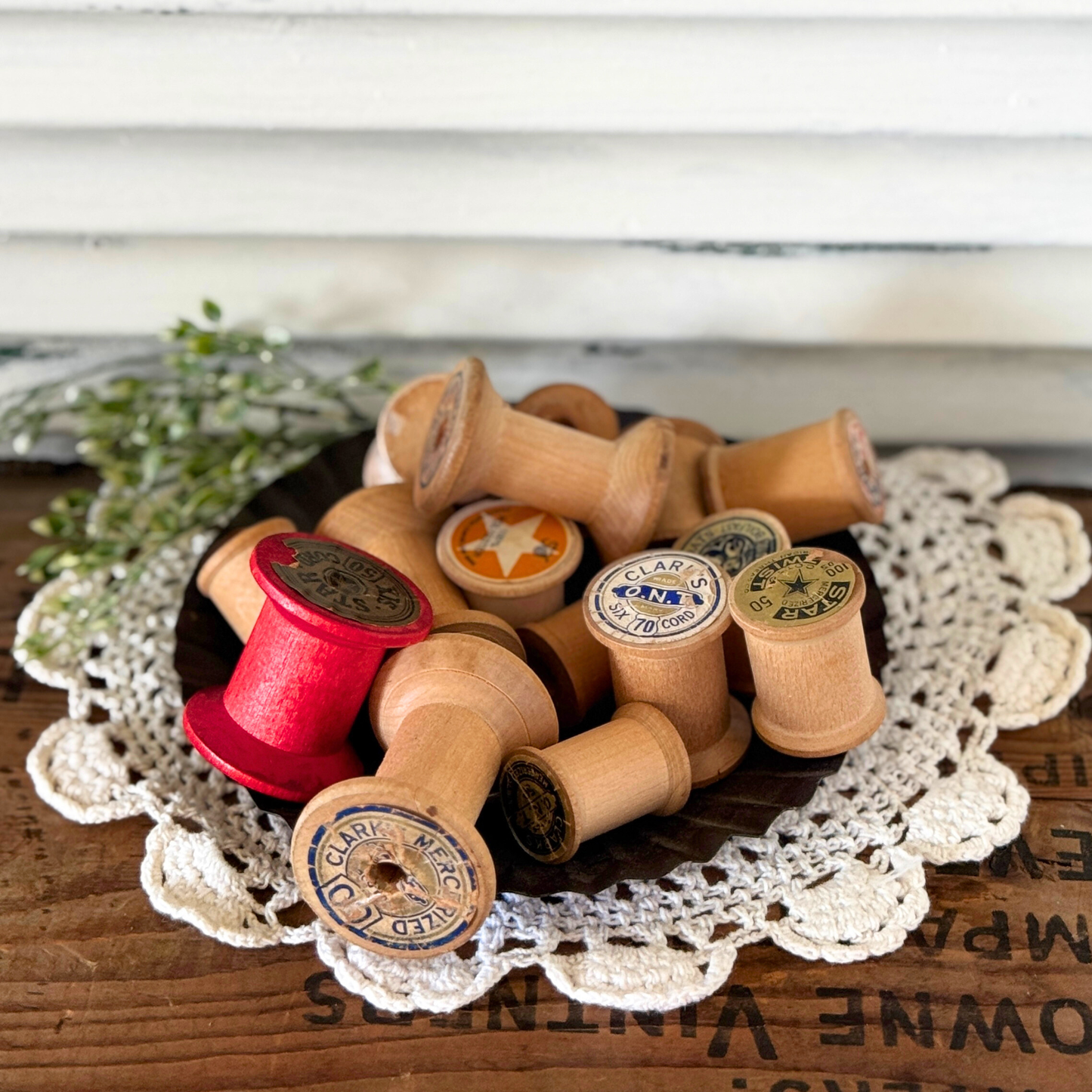 Vintage Wooden Spools Mixed Lot