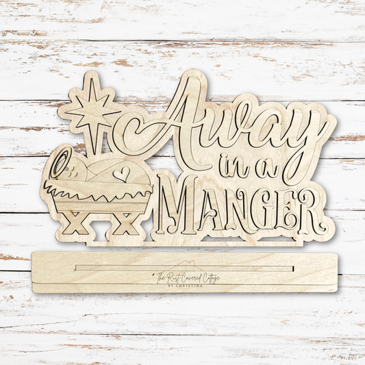 Away in a Manger Shelf Sitter | DIY Wood Kit