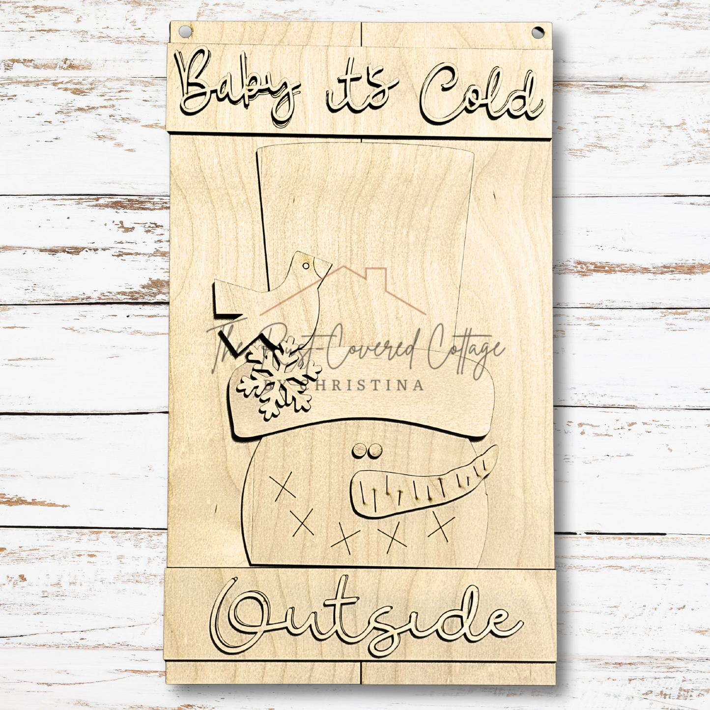 Baby It’s Cold Outside Pallet Sign | DIY Winter Wood Kit | Snowman Sign