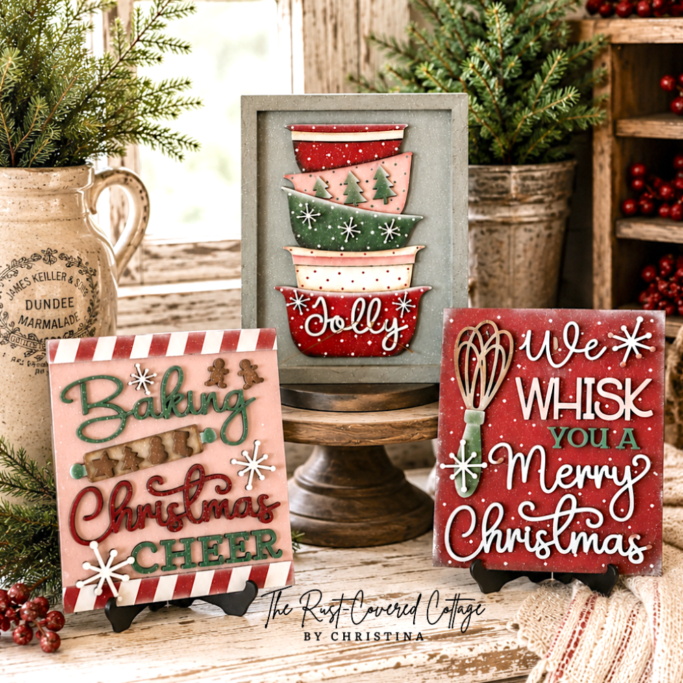 Baking Christmas Cheer Sign Trio
