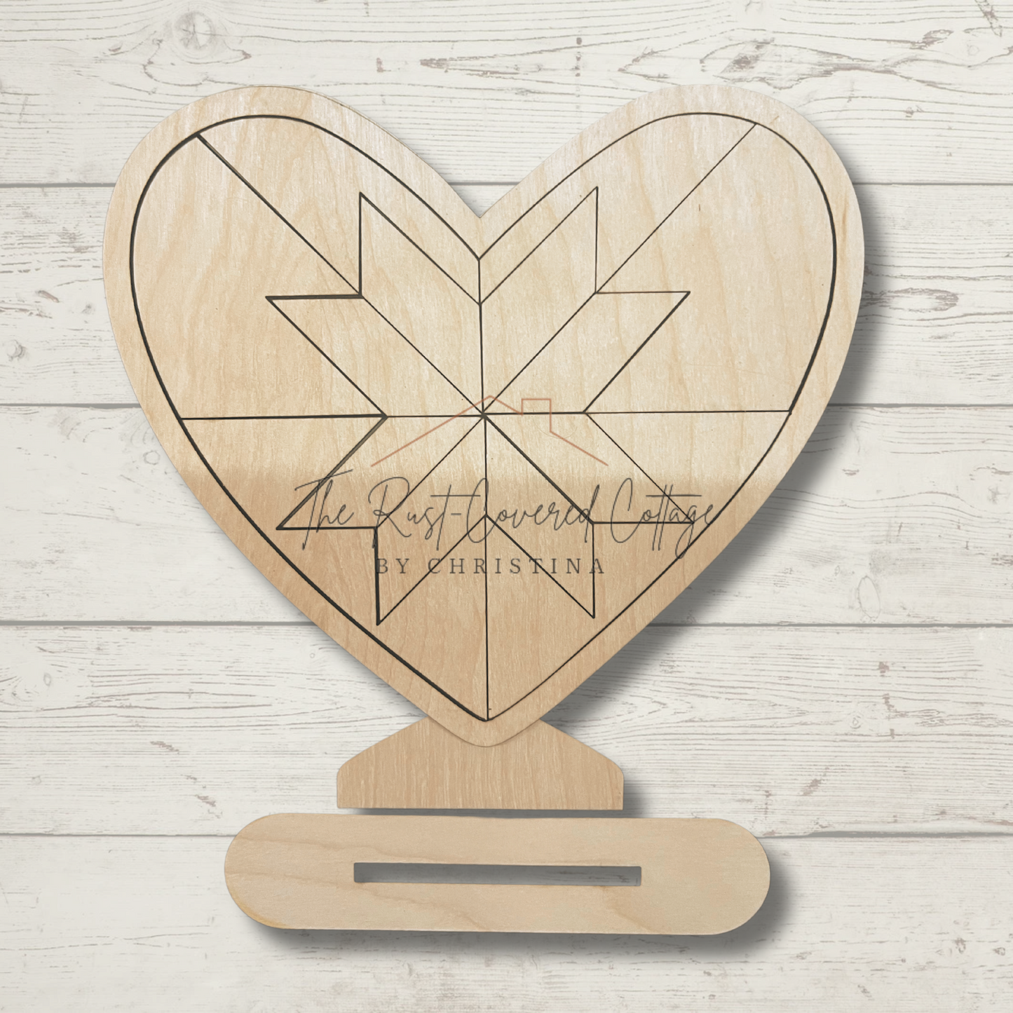 Barn Quilt Heart | DIY Wood Kit | Holiday