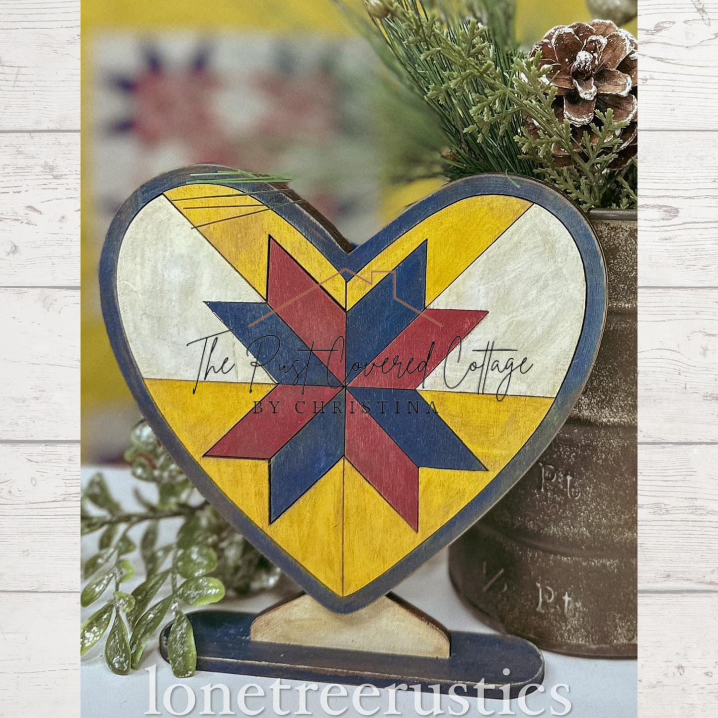 Barn Quilt Heart | DIY Wood Kit | Holiday