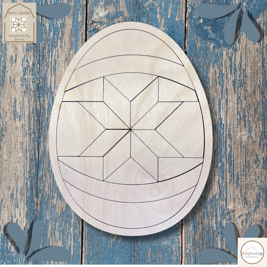 Barn Quilt Egg | Wood Kit | Holiday Decor