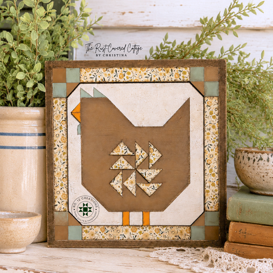 Barnyard Chicken Quilt Block- Barn Quilt DIY Wood Kit