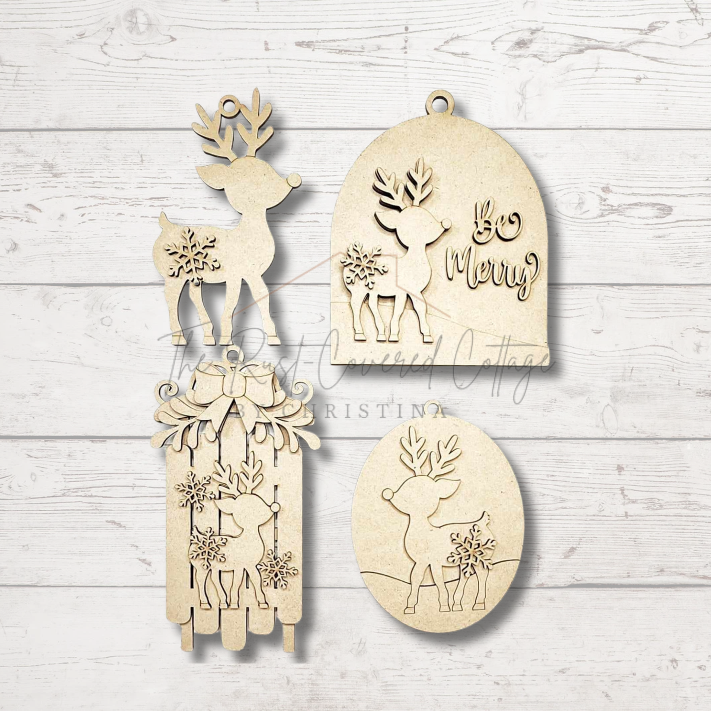 Be Merry Reindeer Ornament Set | DIY | Holiday