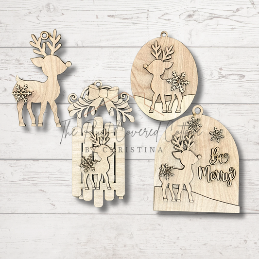 Be Merry Reindeer Ornament Set | DIY | Holiday