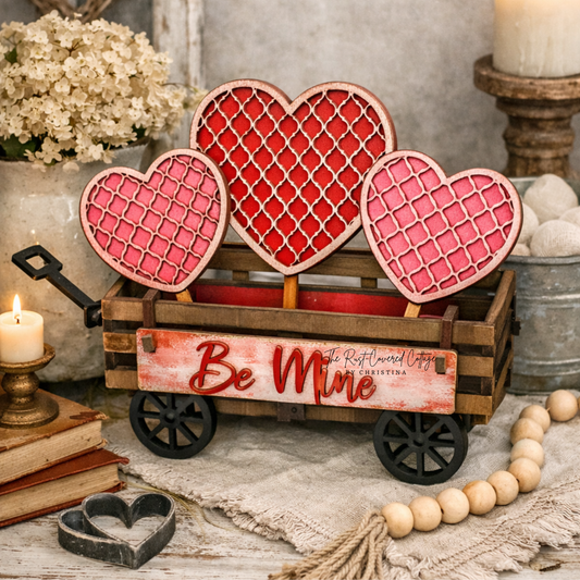 Be Mine Insert – Interchangeable Wagon – DIY Wood Kit