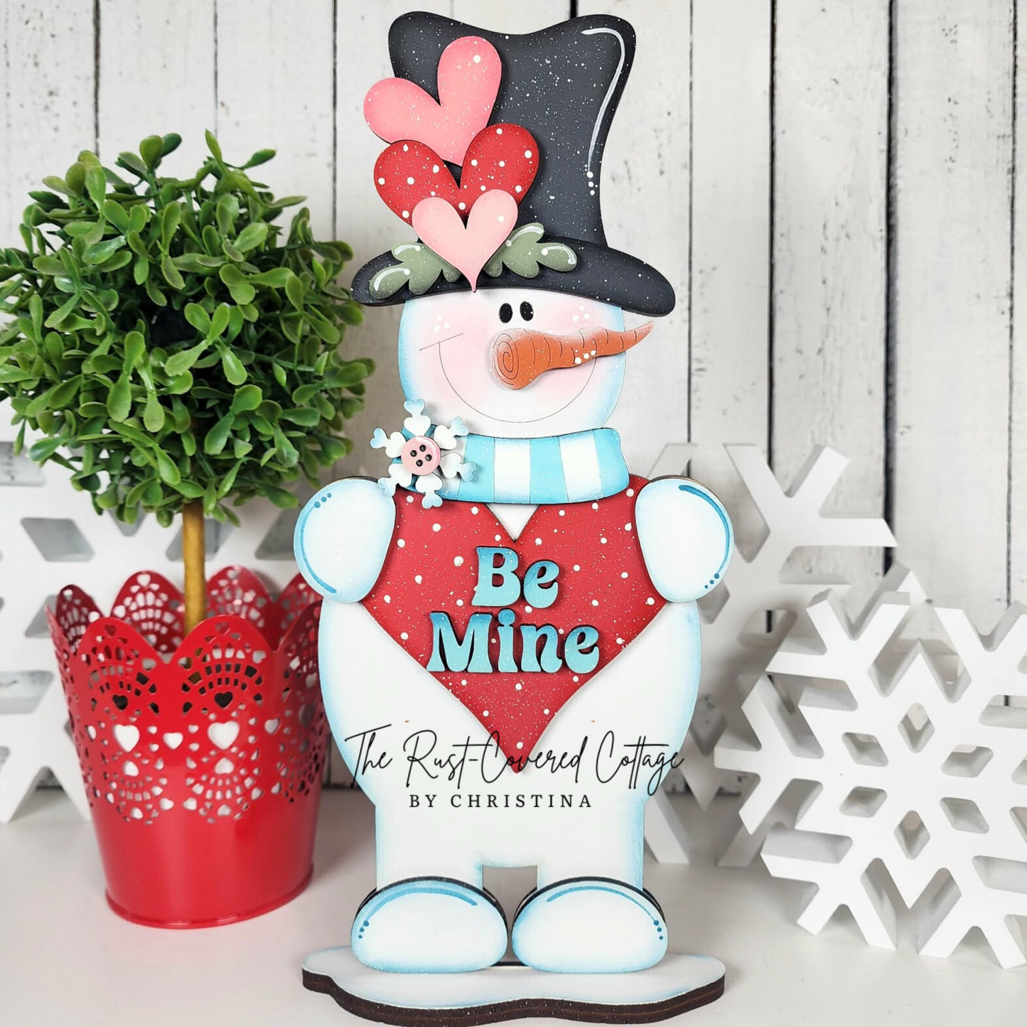 Be Mine Standing Snowman | Valentine Snowman Decor | DIY Wood Kit